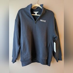 Athleta Power Of She S/P NWT Navy Quarter Zip